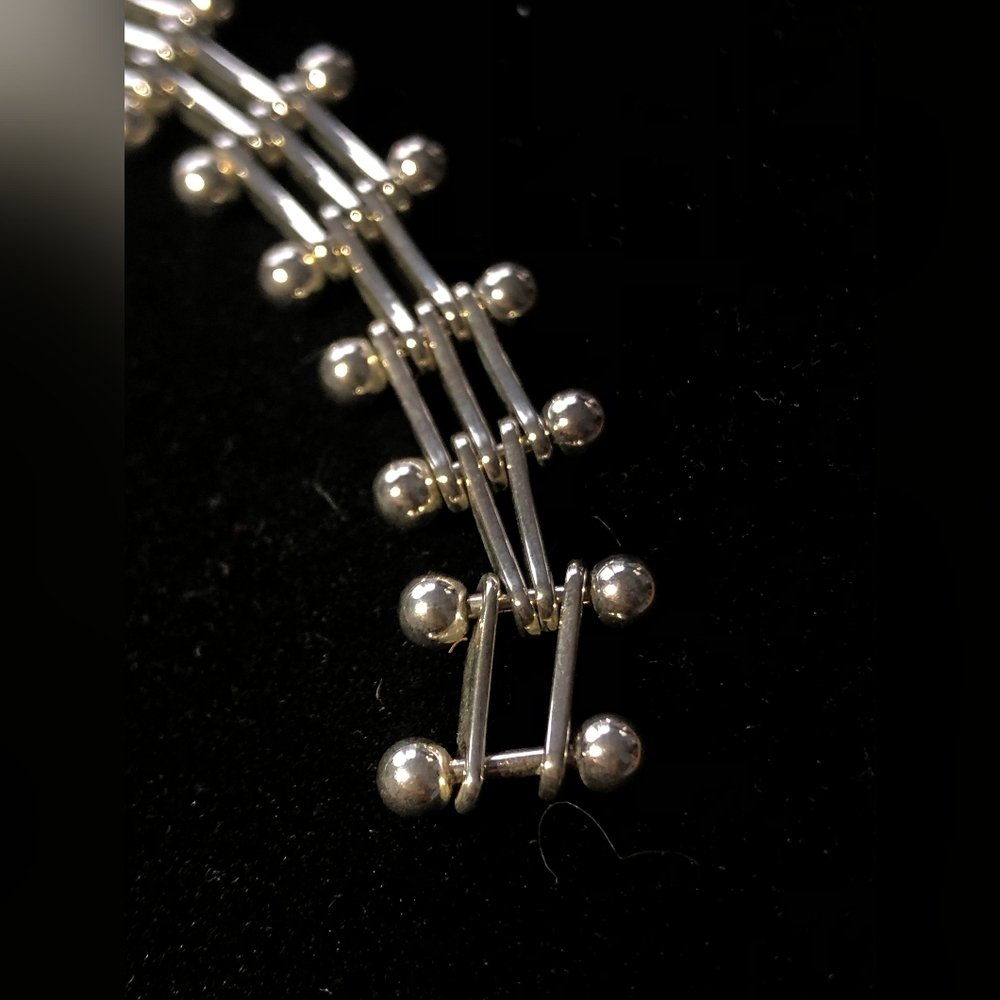 925 Sterling Ball and Pin link  Mexico Bracelet. - Picture 3 of 10